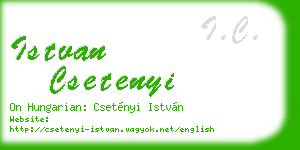 istvan csetenyi business card