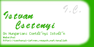 istvan csetenyi business card